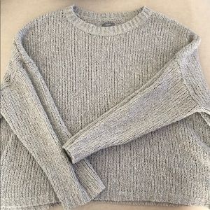 AERIE grey cropped sweater